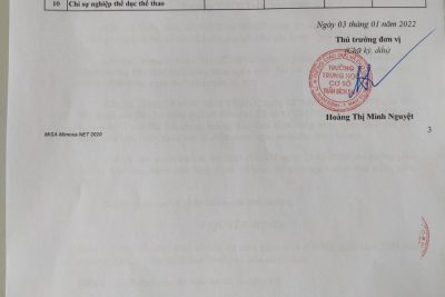 CÔNG KHAI QUYẾT TOÁN 6 THÁNG CUỐI NĂM 2021 – TRƯỜNG THCS TRẦN BÍCH SAN – TP. NAM ĐỊNH